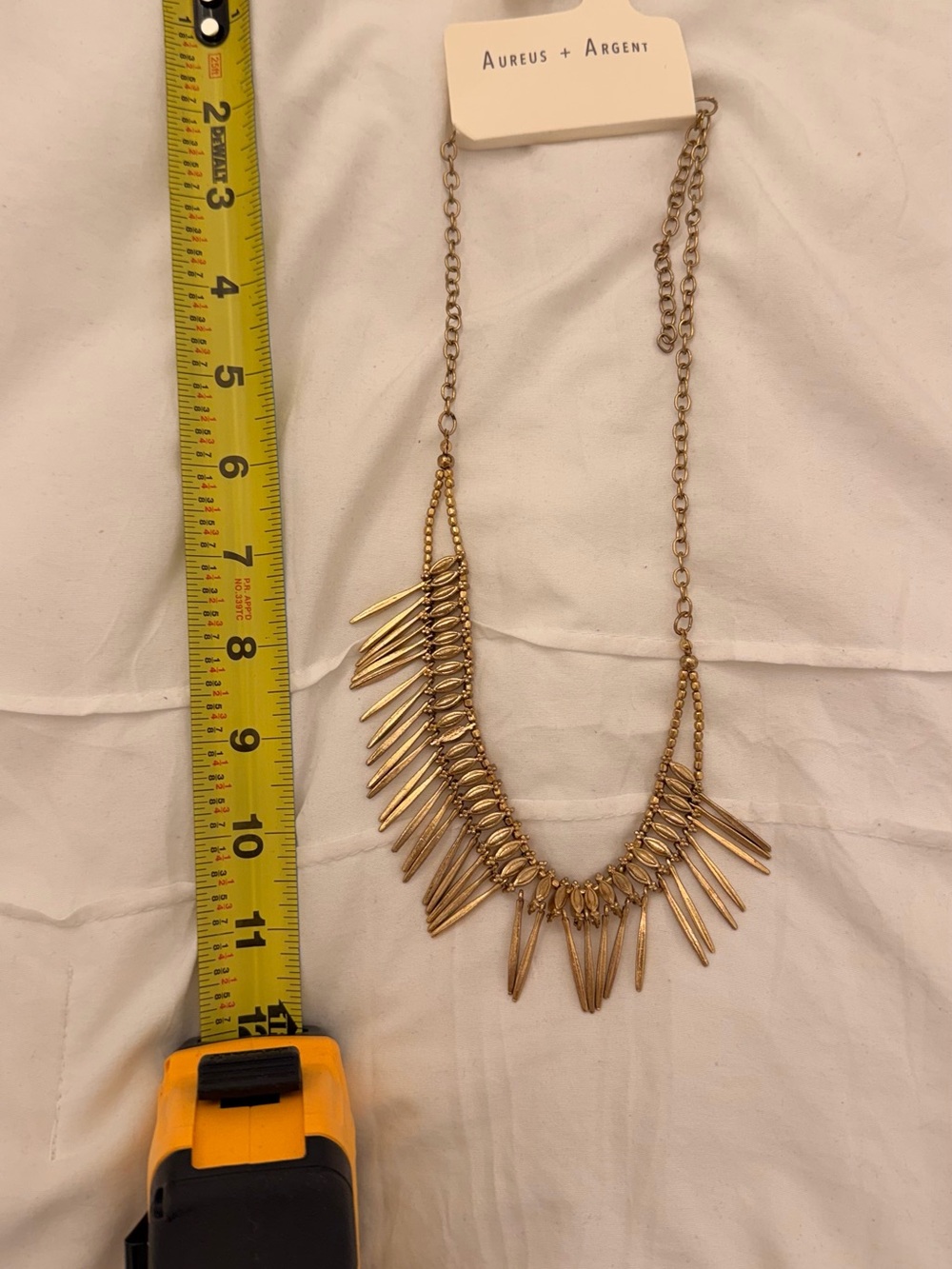 Gold Spike Statement Necklace